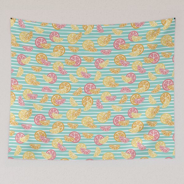 Item preview, bright citrus - light teal designed and sold by Becca Alessi.
