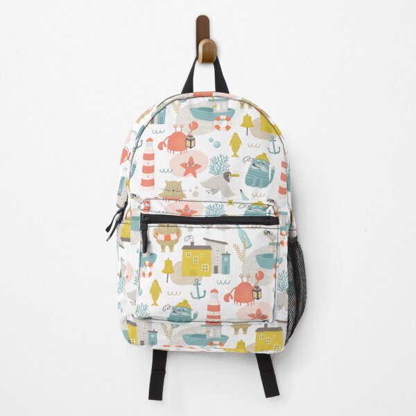 Item preview, Cute nautical pattern. Funny cartoon sea animals designed and sold by Remioni.