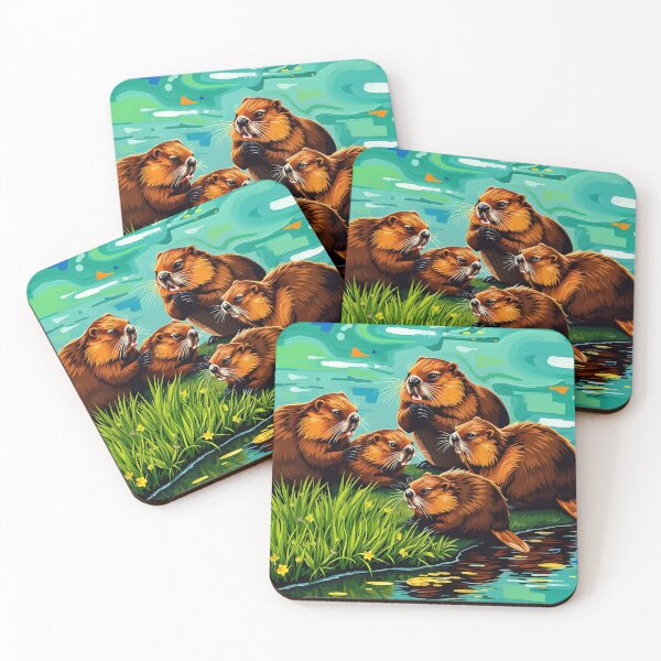 Item preview, Beaver Squad Gathering at the Riverside designed and sold by WildlifeInc.