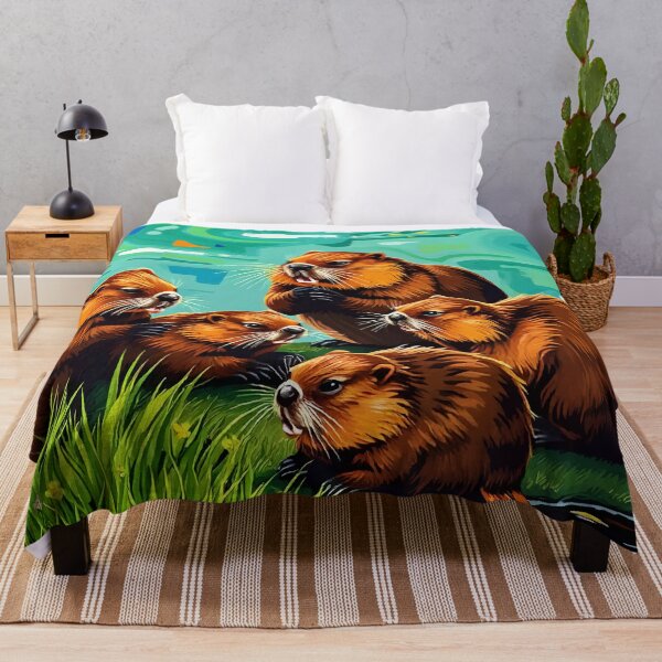 Item preview, Beaver Squad Gathering at the Riverside designed and sold by WildlifeInc.