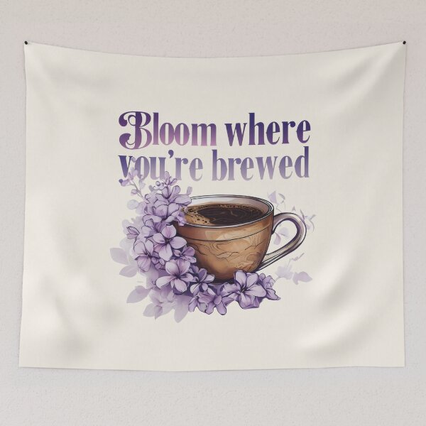 Item preview, Lilac Flower - Bloom Where You're Brewed designed and sold by DemureArtsy.