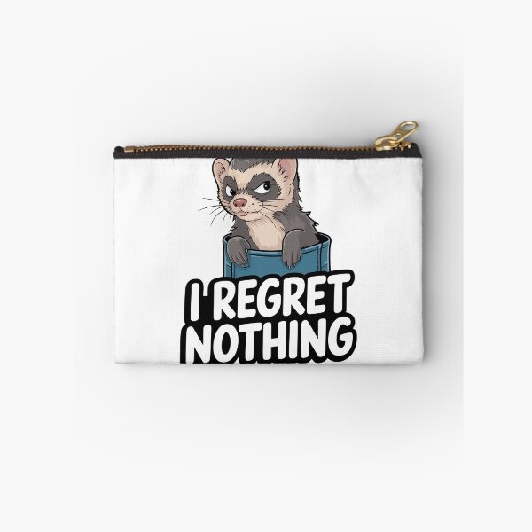 Item preview, Naughty Ferret in Pocket – I Regret Nothing designed and sold by WildlifeInc.
