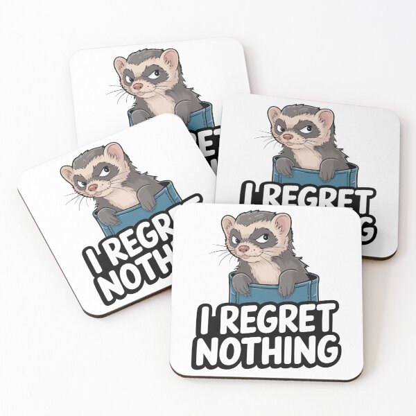 Item preview, Naughty Ferret in Pocket – I Regret Nothing designed and sold by WildlifeInc.