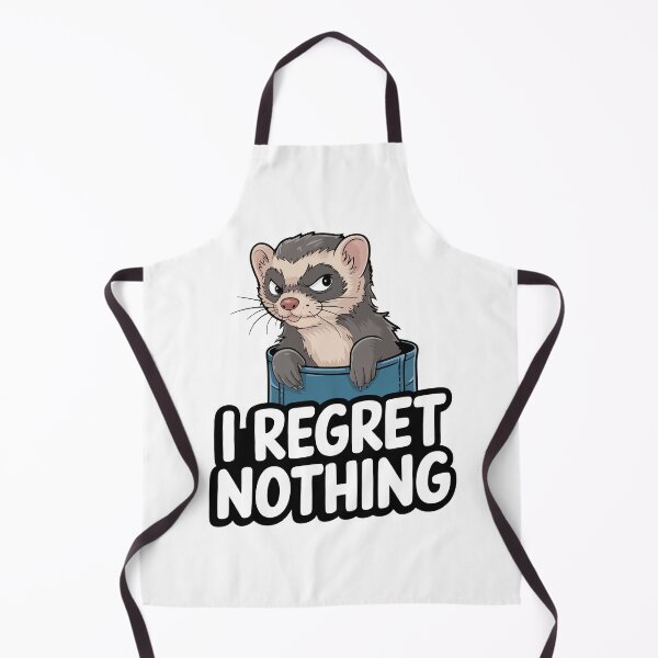 Item preview, Naughty Ferret in Pocket – I Regret Nothing designed and sold by WildlifeInc.