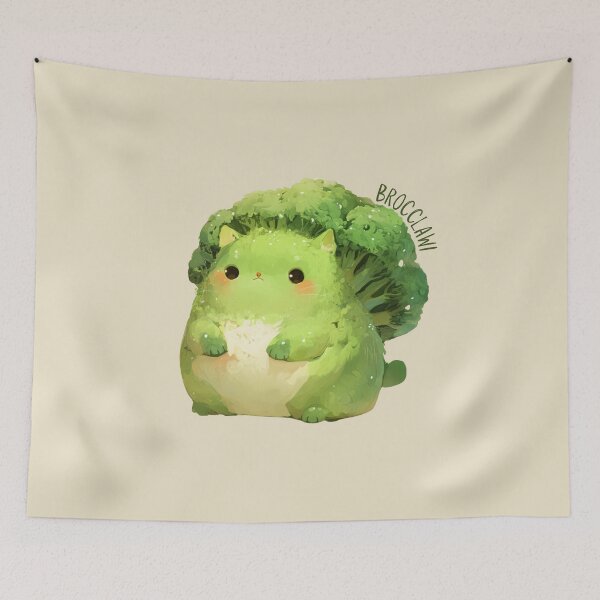 Item preview, Brocclawi - funny cat lover gift, Broccoli, cat, kawaii designed and sold by Verubi.