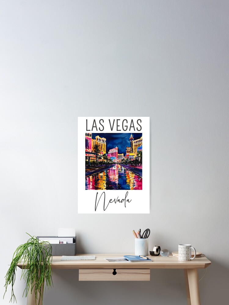 A Watercolor Design of Las Vegas - Nevada 