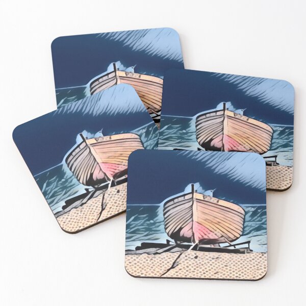 Item preview, Moored Boat In Pointillism designed and sold by Fearless-Fox.
