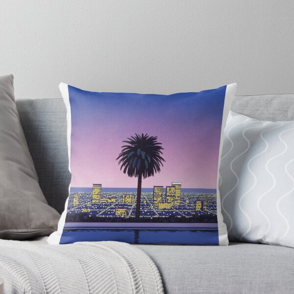 Item preview, Hiroshi Nakai Palm Purple Pool Canva Art Pop designed and sold by OVERSAI.