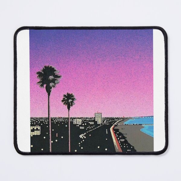 Item preview, Hiroshi Nakai Purple Beach City Canva Art Pop designed and sold by OVERSAI.