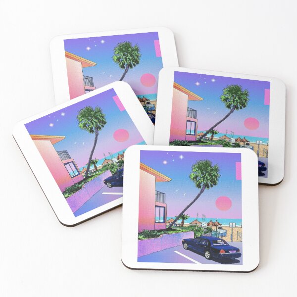 Item preview, Hiroshi Nakai Purple Car House Beach Canva Art Pop designed and sold by OVERSAI.