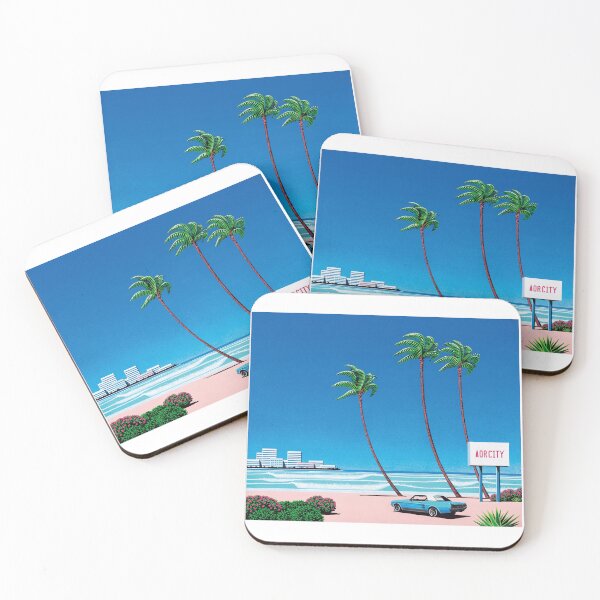 Item preview, Hiroshi Nakai Blue Muscle Car Beach Canva Art Pop designed and sold by OVERSAI.