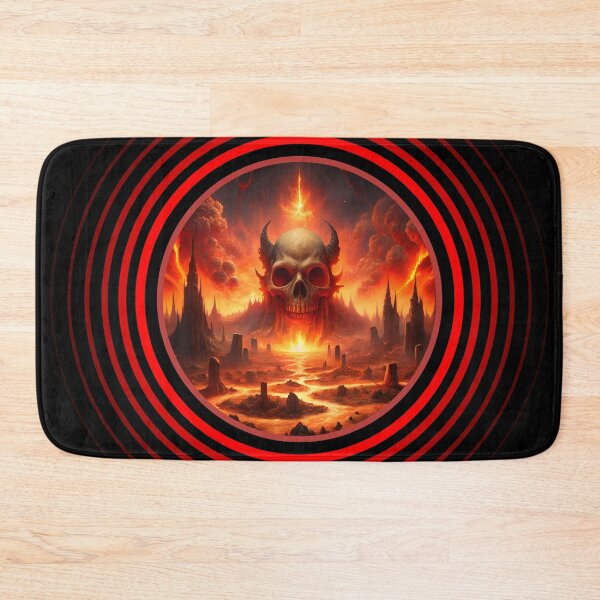Item preview, BURNING HELL IN FLAMES WITH DARK SKULL designed and sold by CuPensky.