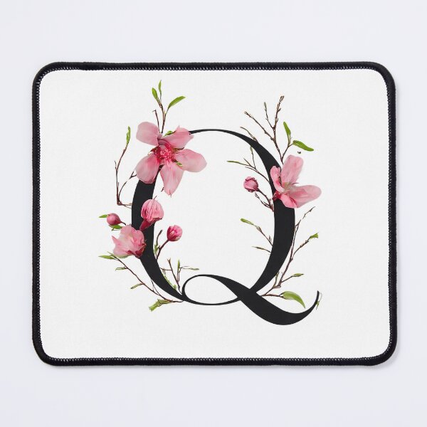 Item preview, Artistic Floral Letter Q with Pink Flowers – Nature-Inspired Botanical Monogram. designed and sold by Psycho-Crazy.