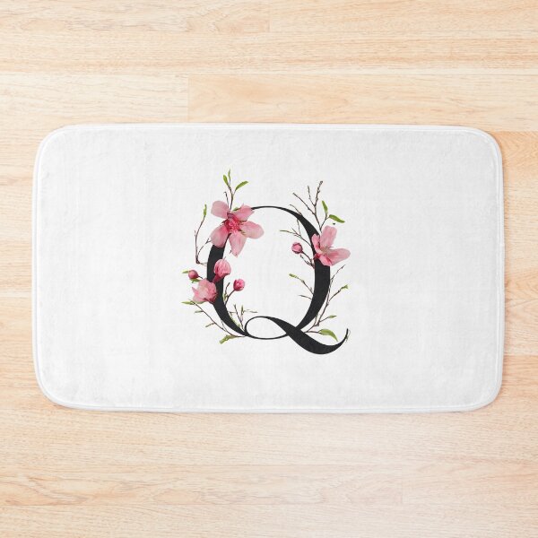 Item preview, Artistic Floral Letter Q with Pink Flowers – Nature-Inspired Botanical Monogram. designed and sold by Psycho-Crazy.