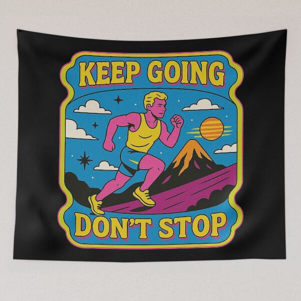 Item preview, Retro Keep Going Runner designed and sold by zzz888.