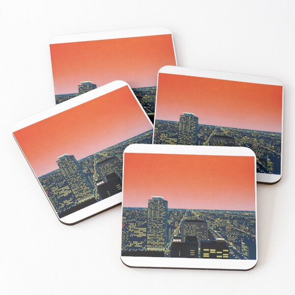 Item preview, Hiroshi Nakai Orange City Landscape Canva Art Pop designed and sold by OVERSAI.