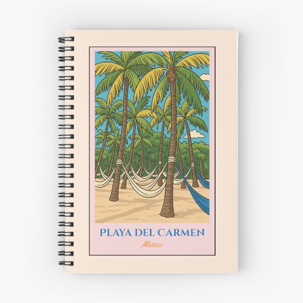 Item preview, playa del carmen travel poster designed and sold by Pandoras-Box-Art.