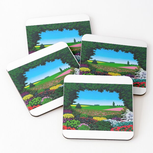 Item preview, Hiroshi Nakai Green Flowers Trees Landscape Canva Art Pop designed and sold by OVERSAI.