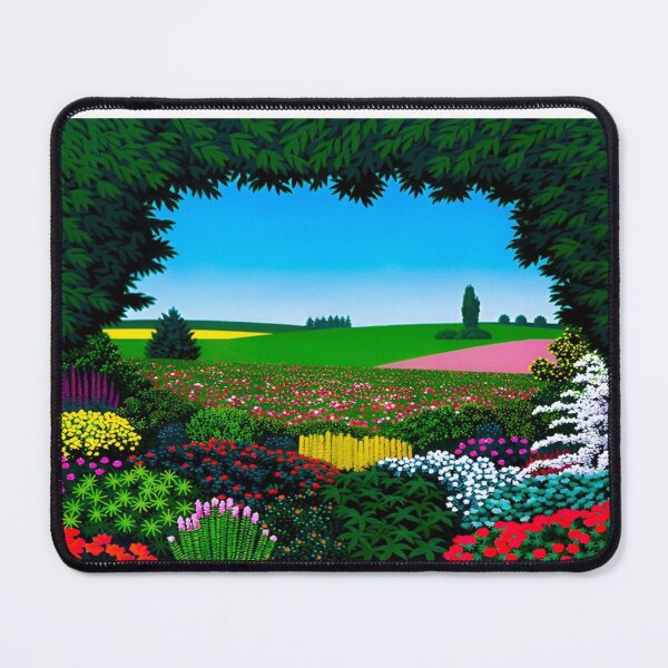Item preview, Hiroshi Nakai Green Flowers Trees Landscape Canva Art Pop designed and sold by OVERSAI.