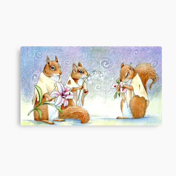 Item preview, squirrels in bloom designed and sold by KaarenPoole.