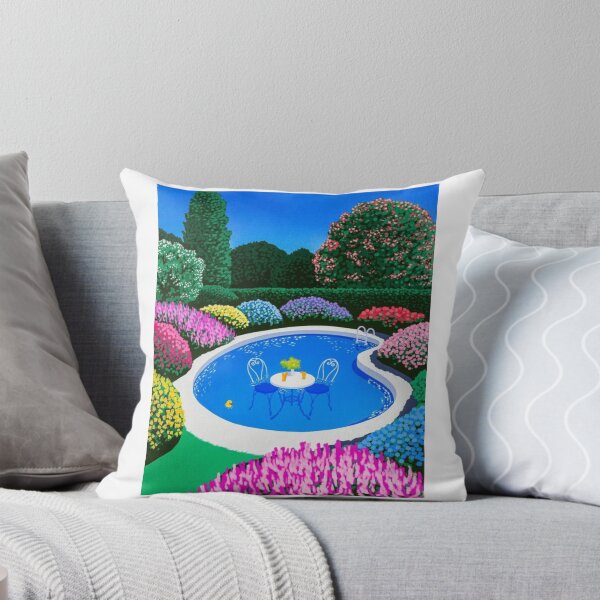 Item preview, Hiroshi Nakai Beautiful Blue Colorful Pool Canva Art Pop designed and sold by OVERSAI.