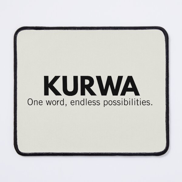 Item preview, Kurwa One Word Endless Possibilities Funny Polish Gag Gift designed and sold by Anniko Art Studio.