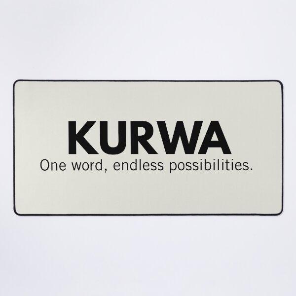 Item preview, Kurwa One Word Endless Possibilities Funny Polish Gag Gift designed and sold by Anniko Art Studio.