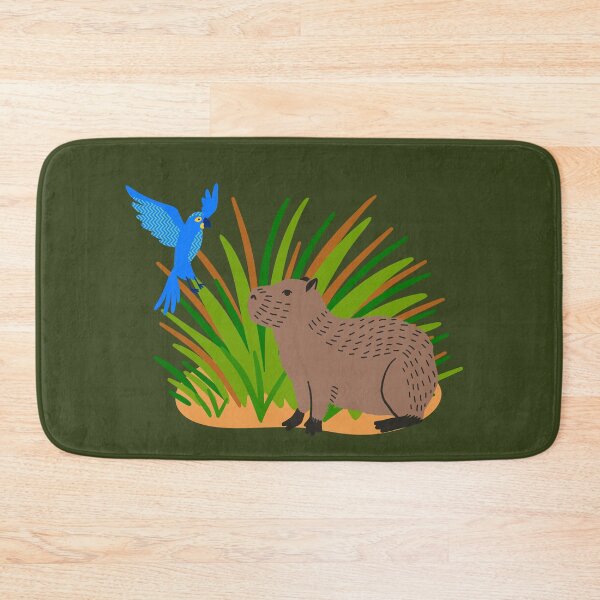 Item preview, Cute Capibara and the Blue Parrot designed and sold by ElixirCraft.