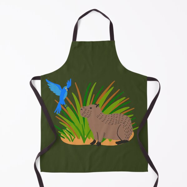 Item preview, Cute Capibara and the Blue Parrot designed and sold by ElixirCraft.