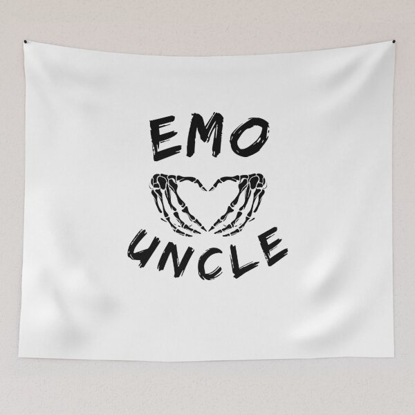 Item preview, Emo Uncle Funny Emo Uncle Goth Punk skeleton heart hand designed and sold by snowry.
