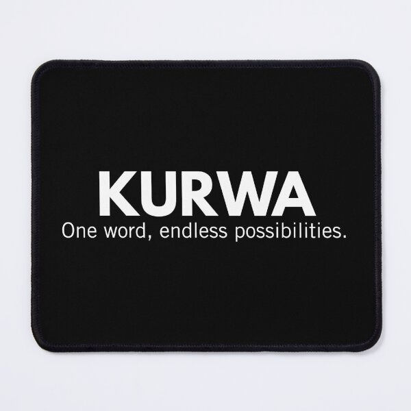 Item preview, Kurwa One Word Endless Possibilities Funny Polish Gag Gift designed and sold by Anniko Art Studio.