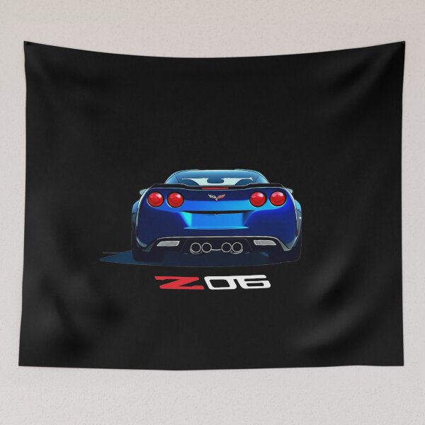 Item preview, Blue C6 Corvette Z06 Rear View Art designed and sold by TheArtOfCar.