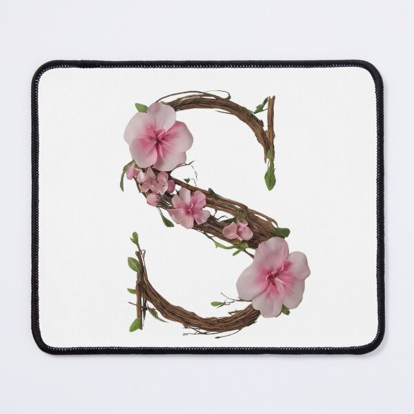 Item preview, Elegant Floral Letter S - Nature-Inspired Botanical Design designed and sold by Psycho-Crazy.
