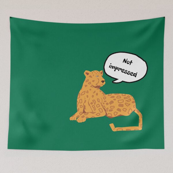 Item preview, Funny Cartoon Cheetah / Leopard "Not Impressed" - Disappointed Big Cat designed and sold by ElixirCraft.