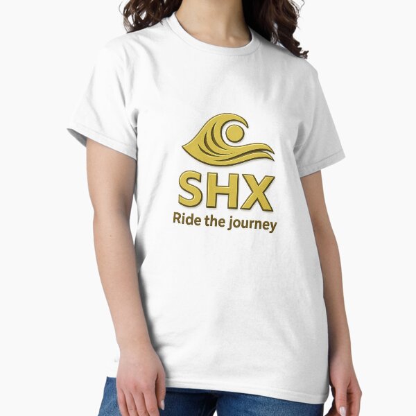 Item preview, SHX: ¡Sigue el viaje! | Logotipo premium de la ola dorada designed and sold by shxbrand.