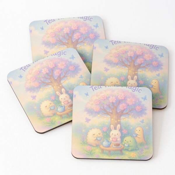 Item preview, Tea Time Magic – Cozy Pastel Fantasy Forest Creatures Art designed and sold by Laugh & Rewind .