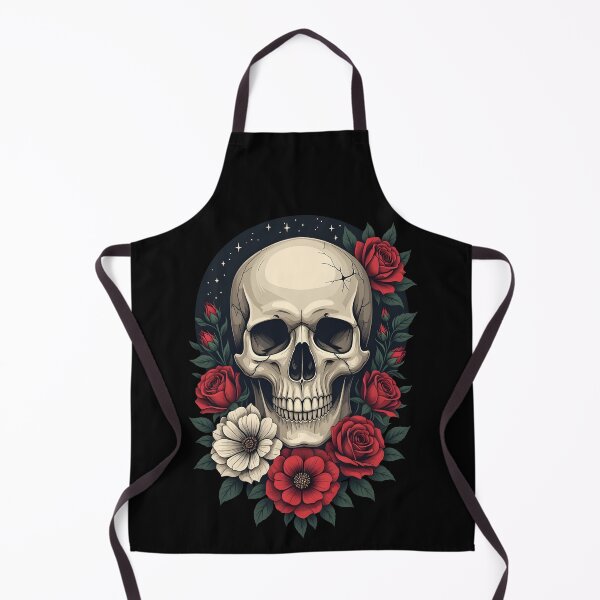 Item preview, Aesthetic flower decorated animated skull designed and sold by Relatable Tees.