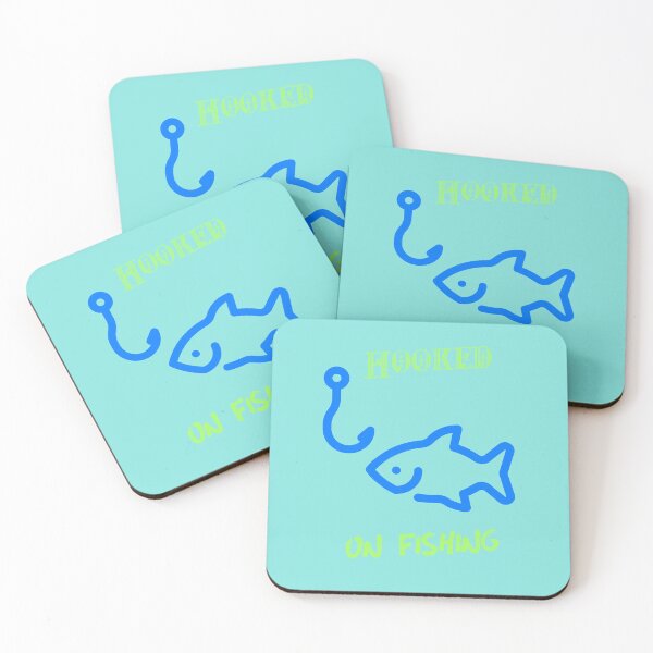 Item preview, Hooked on fishing blue and green designed and sold by seahorse crossing.
