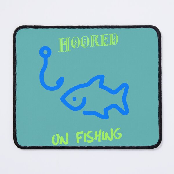 Item preview, Hooked on fishing blue and green designed and sold by seahorse crossing.