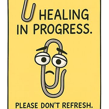 Artwork thumbnail, Healing in Progress Sad Paperclip Sticker by ac3iongDcreator