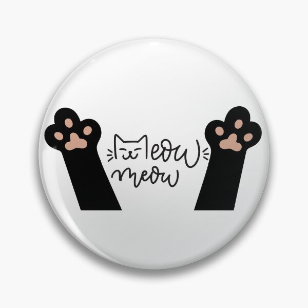Item preview, Black Cat Paws and "Meow Meow" Cute Kitten designed and sold by ElixirCraft.