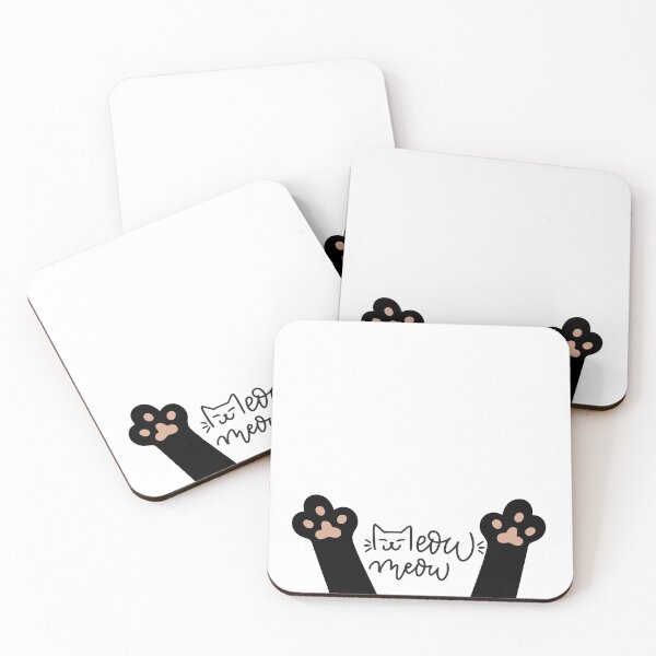 Item preview, Black Cat Paws and "Meow Meow" Cute Kitten designed and sold by ElixirCraft.