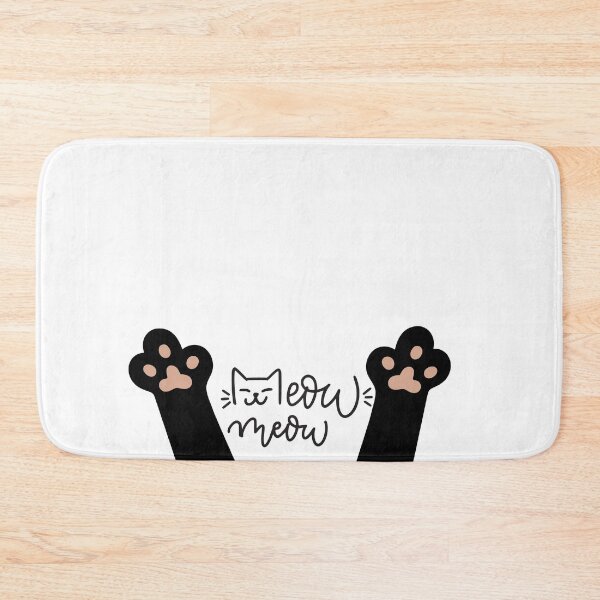 Item preview, Black Cat Paws and "Meow Meow" Cute Kitten designed and sold by ElixirCraft.