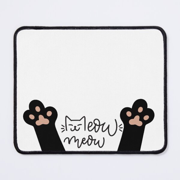 Item preview, Black Cat Paws and "Meow Meow" Cute Kitten designed and sold by ElixirCraft.