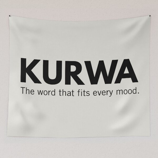 Item preview, Kurwa The Word That Fits Every Mood Funny Polish Gag Gift designed and sold by Anniko Art Studio.