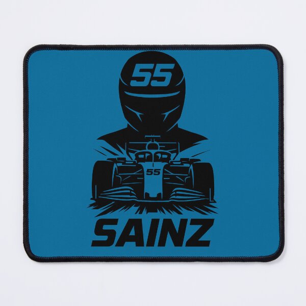 Item preview, Carlos Sainz Silhouette Art - F1 Driver Helmet & Car Graphic | Racing Number 55 designed and sold by Studio F1Grid.