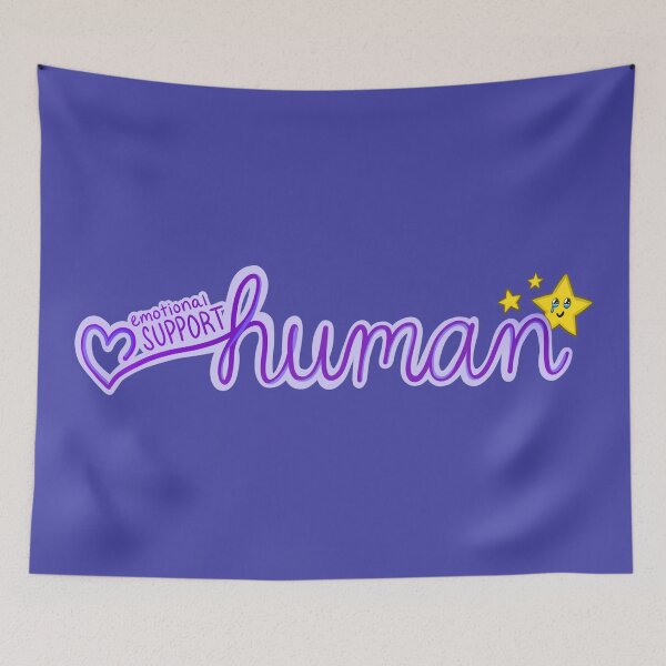 Item preview, Emotional Support Human - Purple with Stars designed and sold by Olivia Ossege.