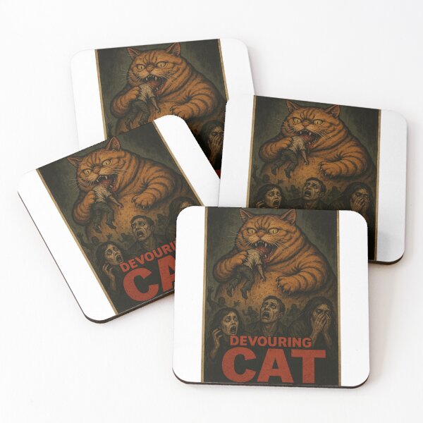 Item preview, Scary cat devouring humans designed and sold by DibujandoPorfa.
