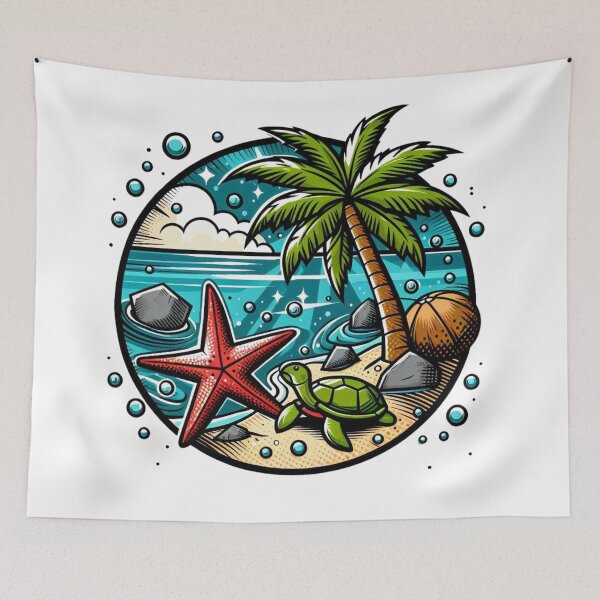 Item preview, Beach Element Logo Art #1 – Modern Coastal Design for Clothing, Accessories, and Perfect Gifts for Beach Lovers and Travelers designed and sold by knalpot-design.