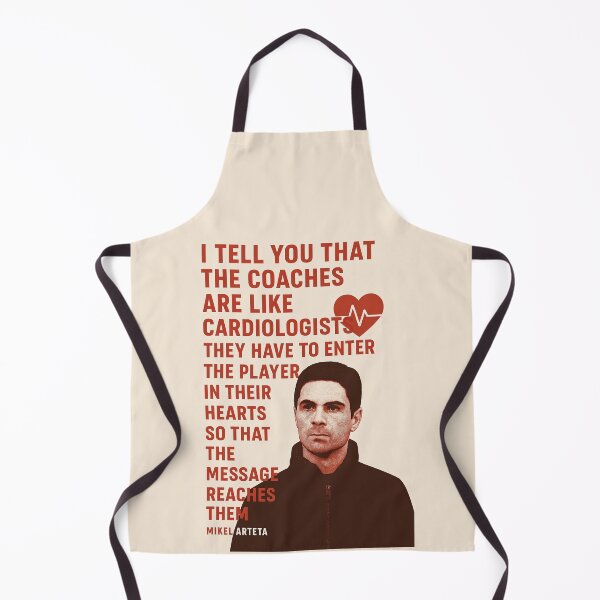 Item preview, Mikel Arteta Inspirational Quote – "Coaches Are Like Cardiologists" – Arsenal Design designed and sold by mebyme.